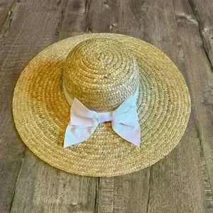 Janie and jack Girls sun hat. NWOT. Large, bow, adorable